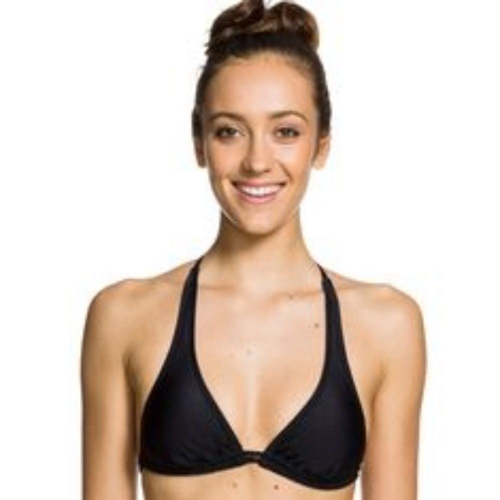 🌊Roxy 70's Halter Separate Bikini Top Black - Picture 2 of 3
